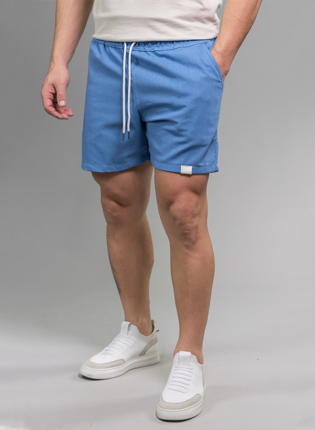 Blue Linen Shorts - Belmond