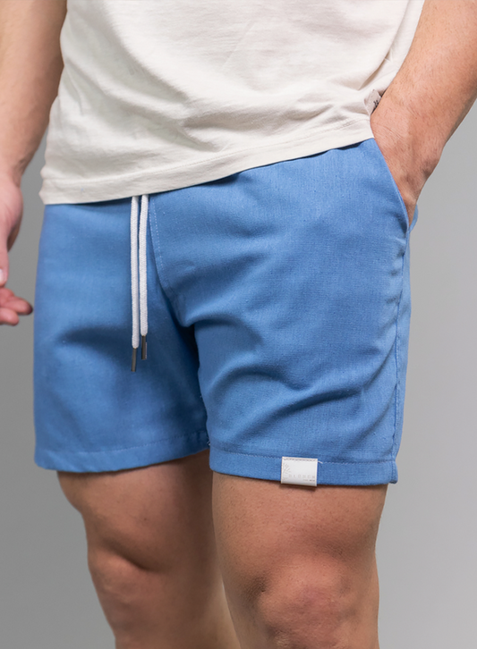 Blue Linen Shorts - Belmond