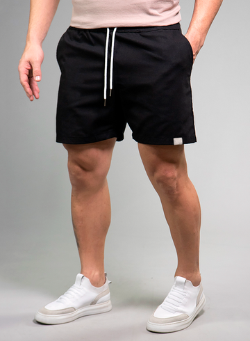 Black Linen Shorts - Lancaster